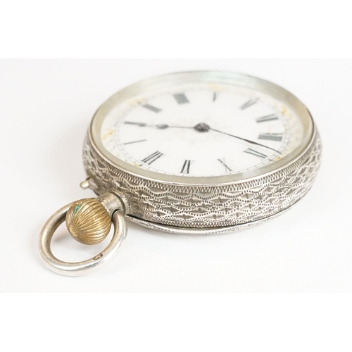 262A - A hallmarked silver cased pocket watch with white enamel dial and sub second hand to 6 o'clock toget... 