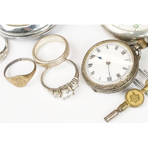 265 - A collection of watches and pocket watches to include a world war one era trench watch.