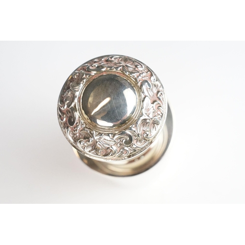 269 - A silver plated English made paperweight of traditional form.