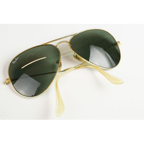 271 - A pair of vintage Ray-Ban Aviator sunglasses within original fitted case.