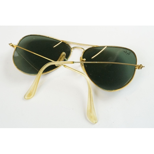 271 - A pair of vintage Ray-Ban Aviator sunglasses within original fitted case.