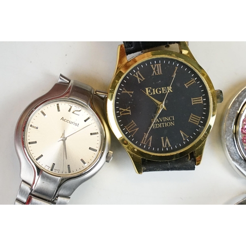 299 - A collection of mainly contemporary ladies and gents wristwatches to include Accurist and Caravelle ... 