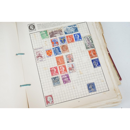 301 - A collection of British, Commonwealth and world stamps contained within a Wanderer stamp album.