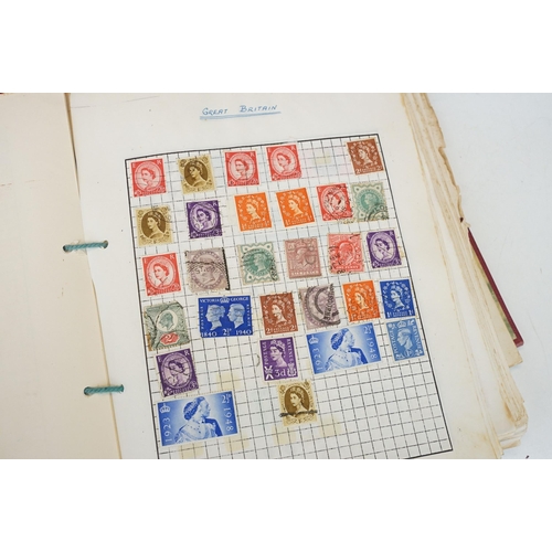 301 - A collection of British, Commonwealth and world stamps contained within a Wanderer stamp album.