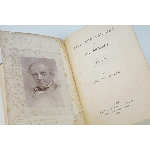 302 - Life and Labours of Mr Brassey by Arthur Helps 1872 - An interesting 386 page book with 8 plates and... 