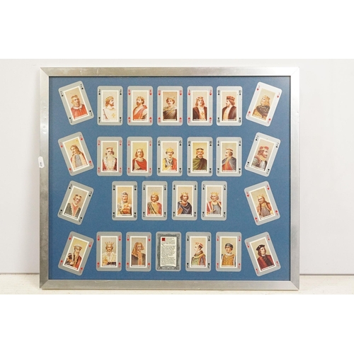 467 - Collection of framed cigarette and trade cards covering various brands and subjects to include Wills... 