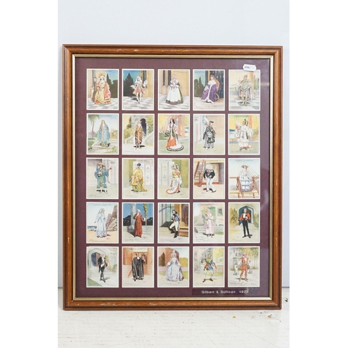 467 - Collection of framed cigarette and trade cards covering various brands and subjects to include Wills... 