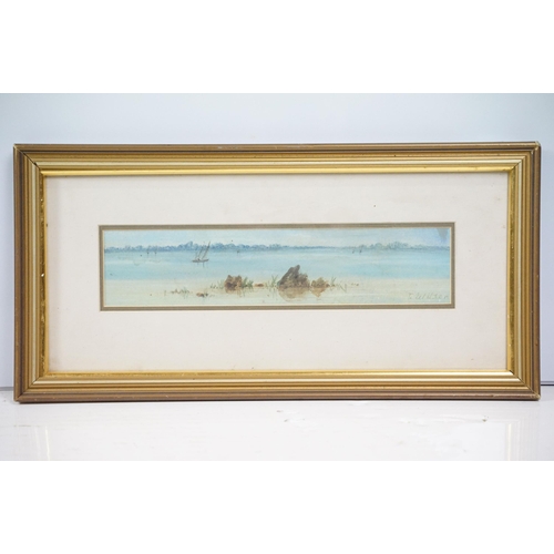 473 - J Mogford, rural scene with cattle, watercolour, signed lower right and dated 1881?, 23.5 x 34cm, Al... 