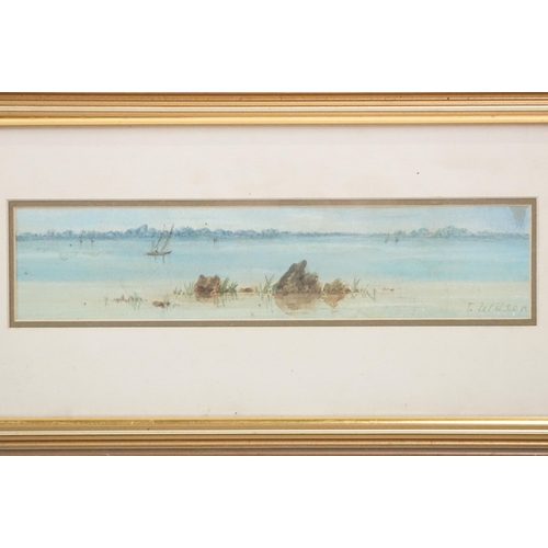 473 - J Mogford, rural scene with cattle, watercolour, signed lower right and dated 1881?, 23.5 x 34cm, Al... 