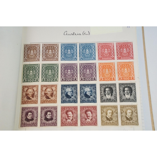 288 - A collection of Great Britain, Commonwealth and World stamps mounted within an album, collection inc... 