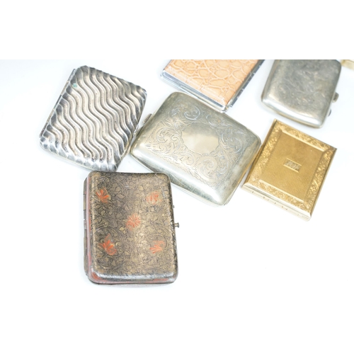 292 - A large collection of mainly mid 20th century cigarette cases and boxes to include many silver plate... 