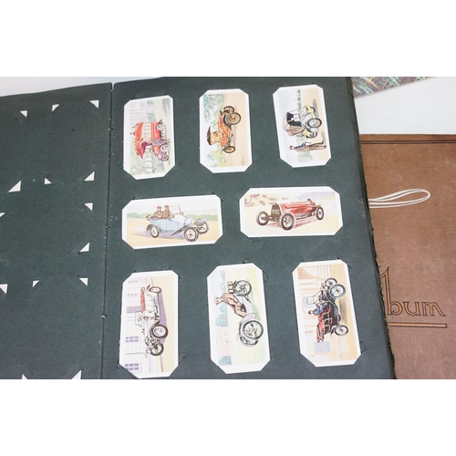 293 - A collection of cigarette card sets within six albums together with loose sets of cigarette and trad... 