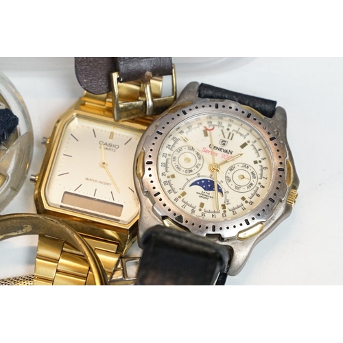 309 - A collection of vintage and contemporary wristwatches to include Swatch, Montine, Casio, Sekonda, In... 