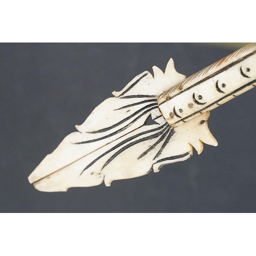 311 - Chinese carved bone dragon form dart gun