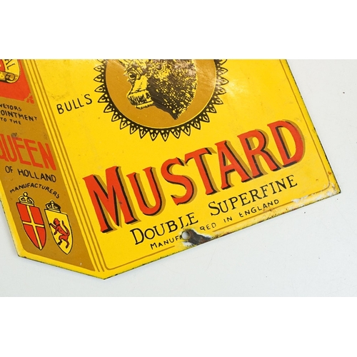 314 - Two reproduction enamel advertising signs to include Colman's Mustard and OXO examples.