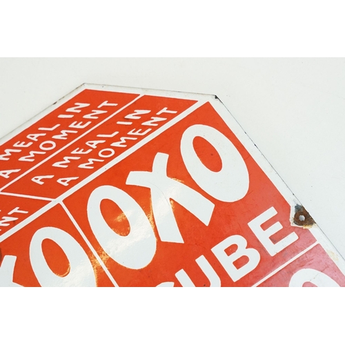 314 - Two reproduction enamel advertising signs to include Colman's Mustard and OXO examples.