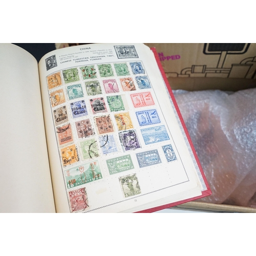 367 - Collection of world mostly 20th Century stamps across two Movaleaf albums, a selection of loose stam... 