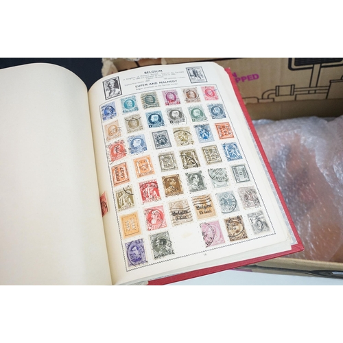 367 - Collection of world mostly 20th Century stamps across two Movaleaf albums, a selection of loose stam... 