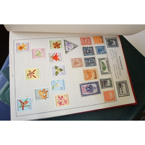 367 - Collection of world mostly 20th Century stamps across two Movaleaf albums, a selection of loose stam... 