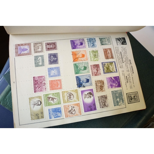 367 - Collection of world mostly 20th Century stamps across two Movaleaf albums, a selection of loose stam... 