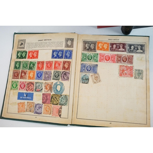 367 - Collection of world mostly 20th Century stamps across two Movaleaf albums, a selection of loose stam... 