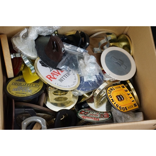 432 - Collection of Breweriana items to include an Abbots ale cask cover, Wadworth overalls and a large qu... 