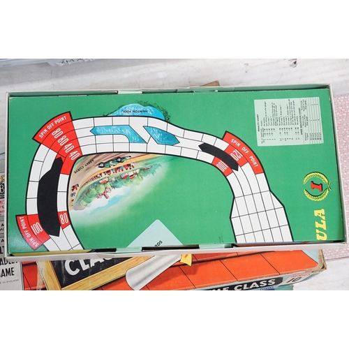 439 - Collection of vintage board games to include Waddington's Formula 1 car racing game, Totopoly, Go to... 