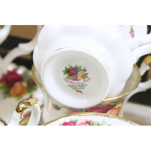 101 - Large collection of Royal Albert 'Old Country Roses' table ware to include twelve bowls, twelve soup... 