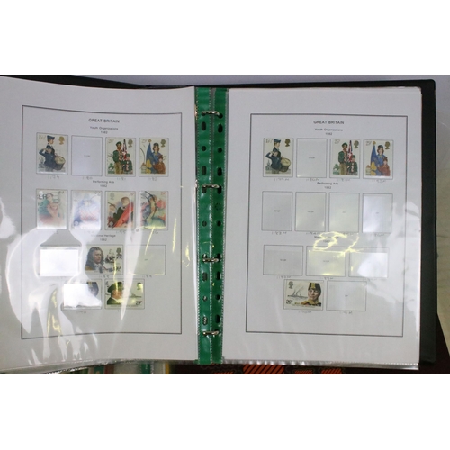 348 - A collection of British and World stamps contained within albums together with a good selection of s... 