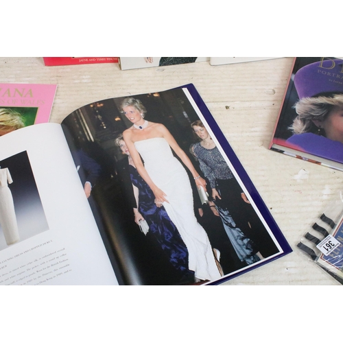 361 - Collection of Princess Diana related books to include 'Diana Princess of Wales a Tribute' by Tim Gra... 