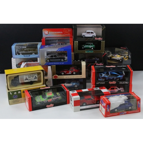 1084 - 24 Boxed / cased diecast models to include DetailCars, Quartzo, Starter, Bizarre, Vanguards, LA Mini... 