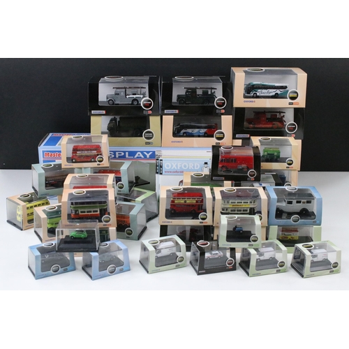 1085 - 41 Boxed / cased Oxford Diecast models to include Commercials, Military, Omnibus, Fire, Haulage, etc... 
