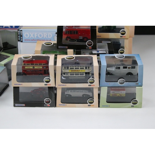 1085 - 41 Boxed / cased Oxford Diecast models to include Commercials, Military, Omnibus, Fire, Haulage, etc... 