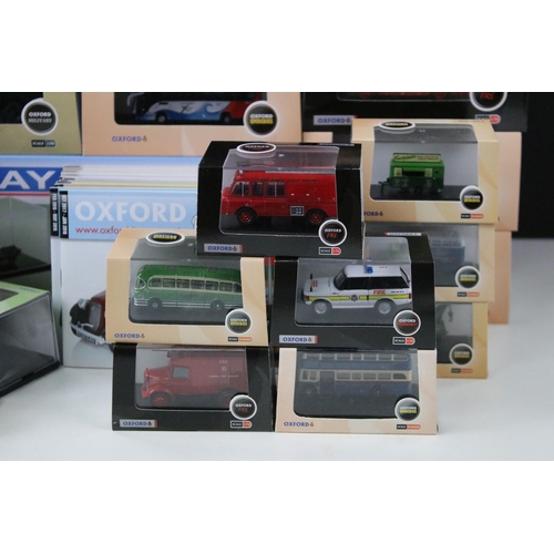1085 - 41 Boxed / cased Oxford Diecast models to include Commercials, Military, Omnibus, Fire, Haulage, etc... 