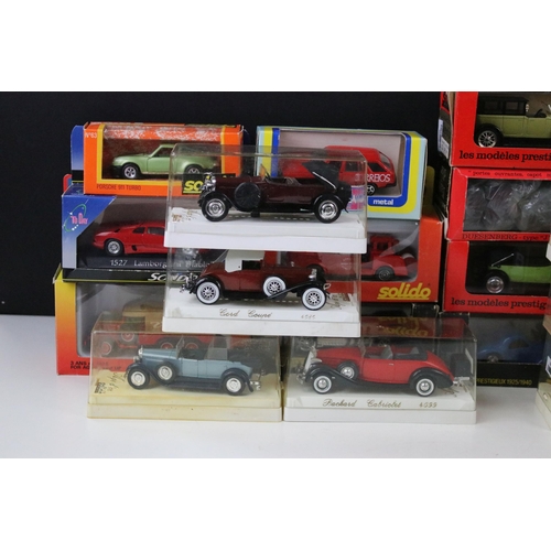 1086 - 28 Boxed / cased Solido 1/43 diecast models to include 21 x Age d'or examples, plus a boxed No Rev 1... 