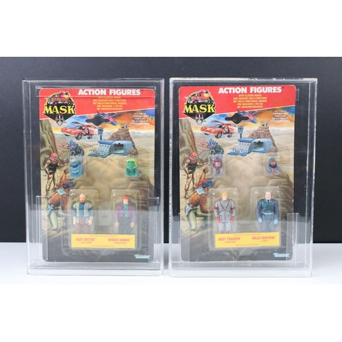 1517 - MASK - Two carded Kenner MASK Action Figure sets to include Matt Trakker + Spectrum and Miles Mayhem... 