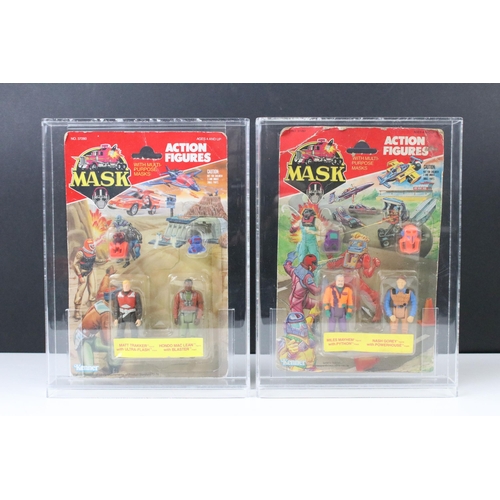 1518 - MASK - Two carded Kenner MASK Action Figure sets to include Miles Mayhem with Python and Nash Gorey ... 