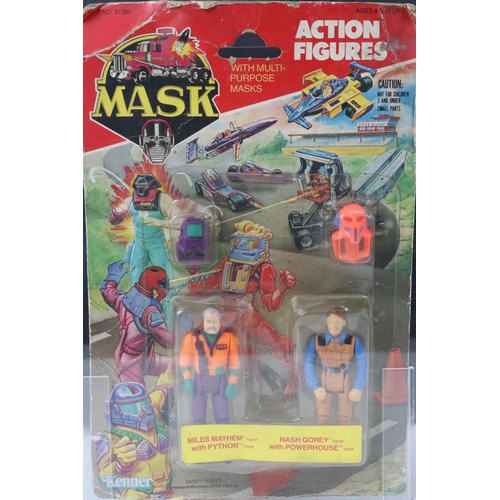 1518 - MASK - Two carded Kenner MASK Action Figure sets to include Miles Mayhem with Python and Nash Gorey ... 