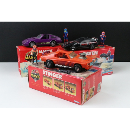 1522 - MASK - Three boxed Kenner MASK vehicles to include Manta with Vanessa Warfield figure and mask, Rave... 