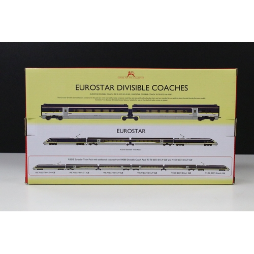 23 - Boxed Hornby OO gauge R3215 Eurostar Train Pack DCC Ready plus a boxed Hornby R4580 Eurostar Divisib... 