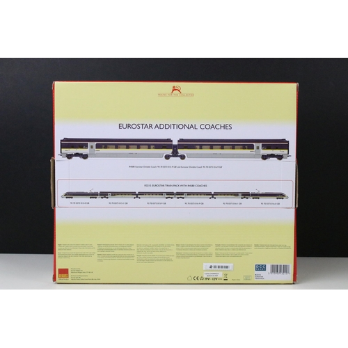 23 - Boxed Hornby OO gauge R3215 Eurostar Train Pack DCC Ready plus a boxed Hornby R4580 Eurostar Divisib... 