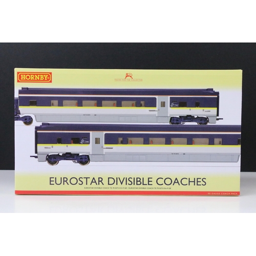 23 - Boxed Hornby OO gauge R3215 Eurostar Train Pack DCC Ready plus a boxed Hornby R4580 Eurostar Divisib... 