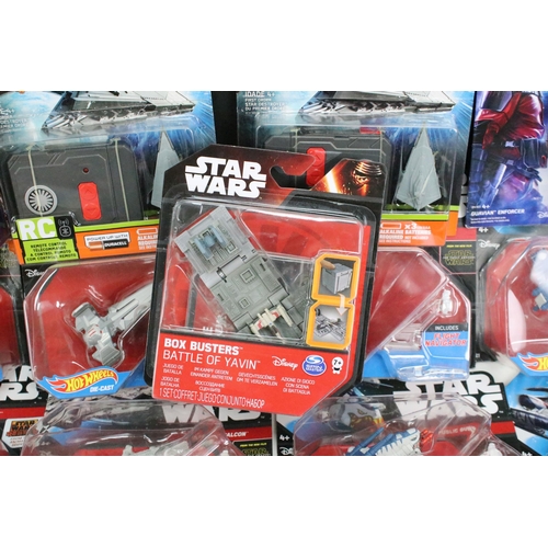 1442 - Star Wars - 27 Carded Star Wars figures and diecast featuring 6 x Hasbro The Force Awakens figures (... 