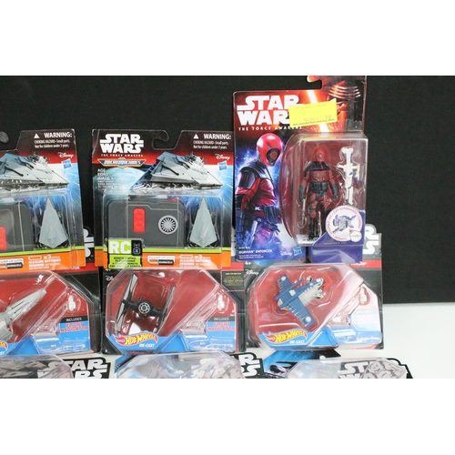 1442 - Star Wars - 27 Carded Star Wars figures and diecast featuring 6 x Hasbro The Force Awakens figures (... 