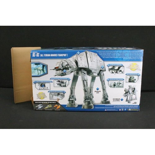 1444 - Boxed Hasbro Star Wars Imperial AT-AT All Terrain Armored Transport Super Deluxe Vehicle set, opened... 