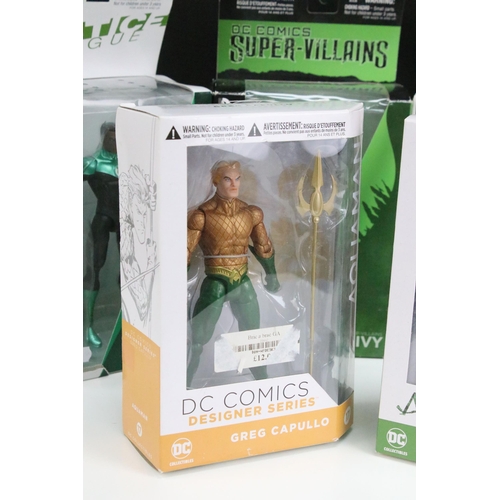 1448 - Six boxed DC Collectibles action figures to include DC Comics Super-Villains Poison Ivy, Designer Se... 