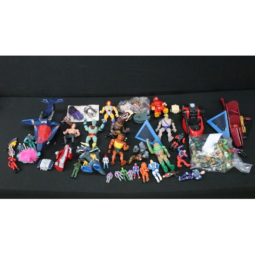 1552 - Collection of circa 1980s / 90s action figures, vehicles and accessories to include LJN Thundercats,... 