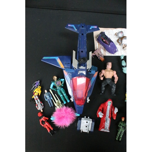 1552 - Collection of circa 1980s / 90s action figures, vehicles and accessories to include LJN Thundercats,... 