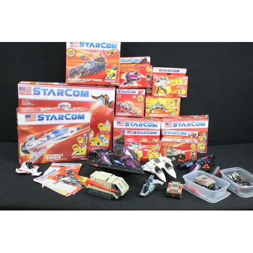 1555 - Starcom - Collection of Coleco / Mattel Starcom to include 11 x boxed vehicles featuring Starbase Co... 