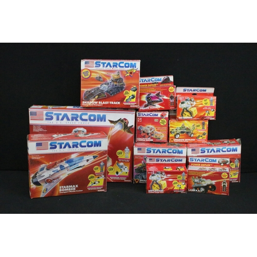 1555 - Starcom - Collection of Coleco / Mattel Starcom to include 11 x boxed vehicles featuring Starbase Co... 